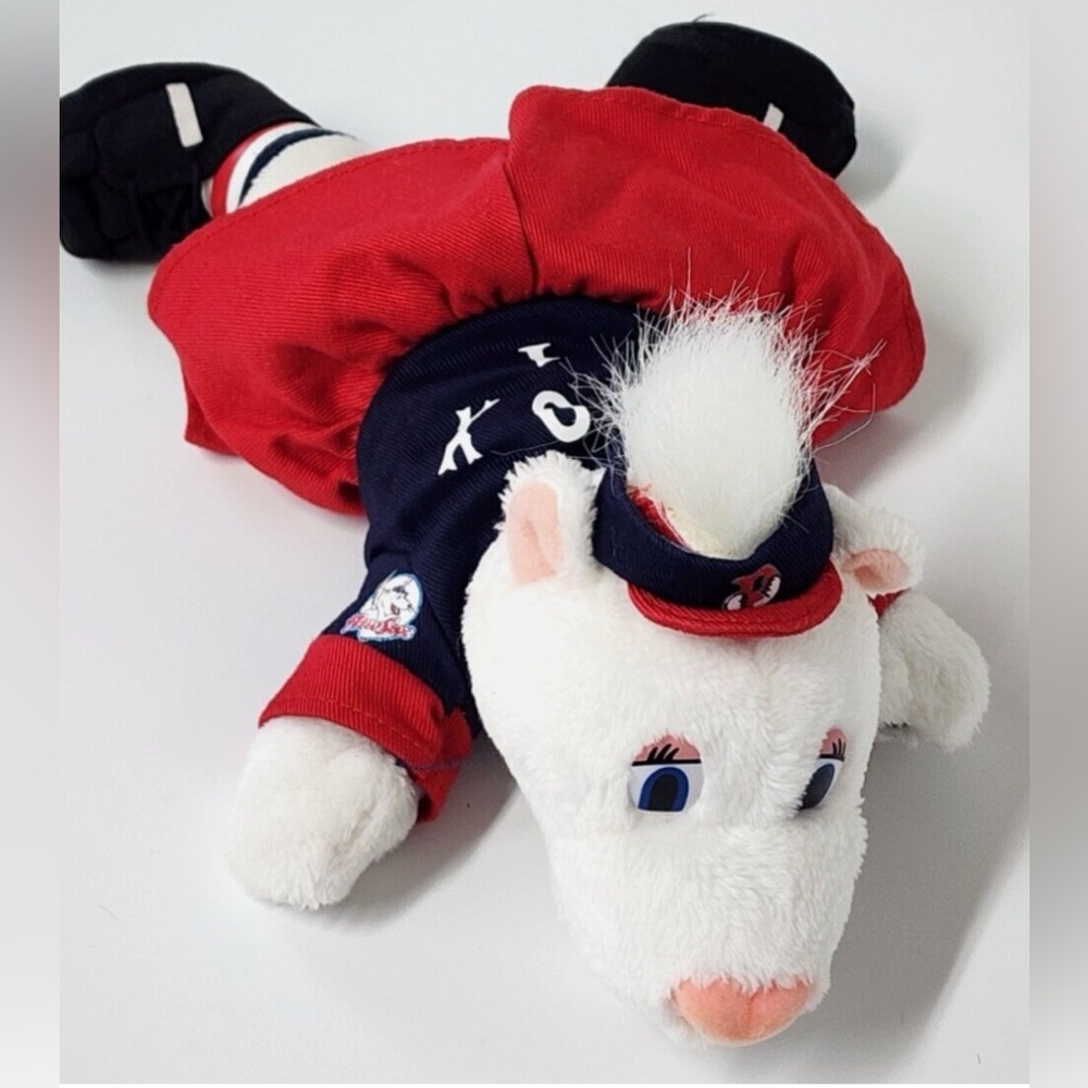 Vintage Pawtucket Red Sox Pawsox Mascot Beanie Bear Plush Baseball Nostalgia Toy